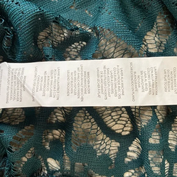 NWOT Fabletics Sophie Green Lace Top - Picture 5 of 6